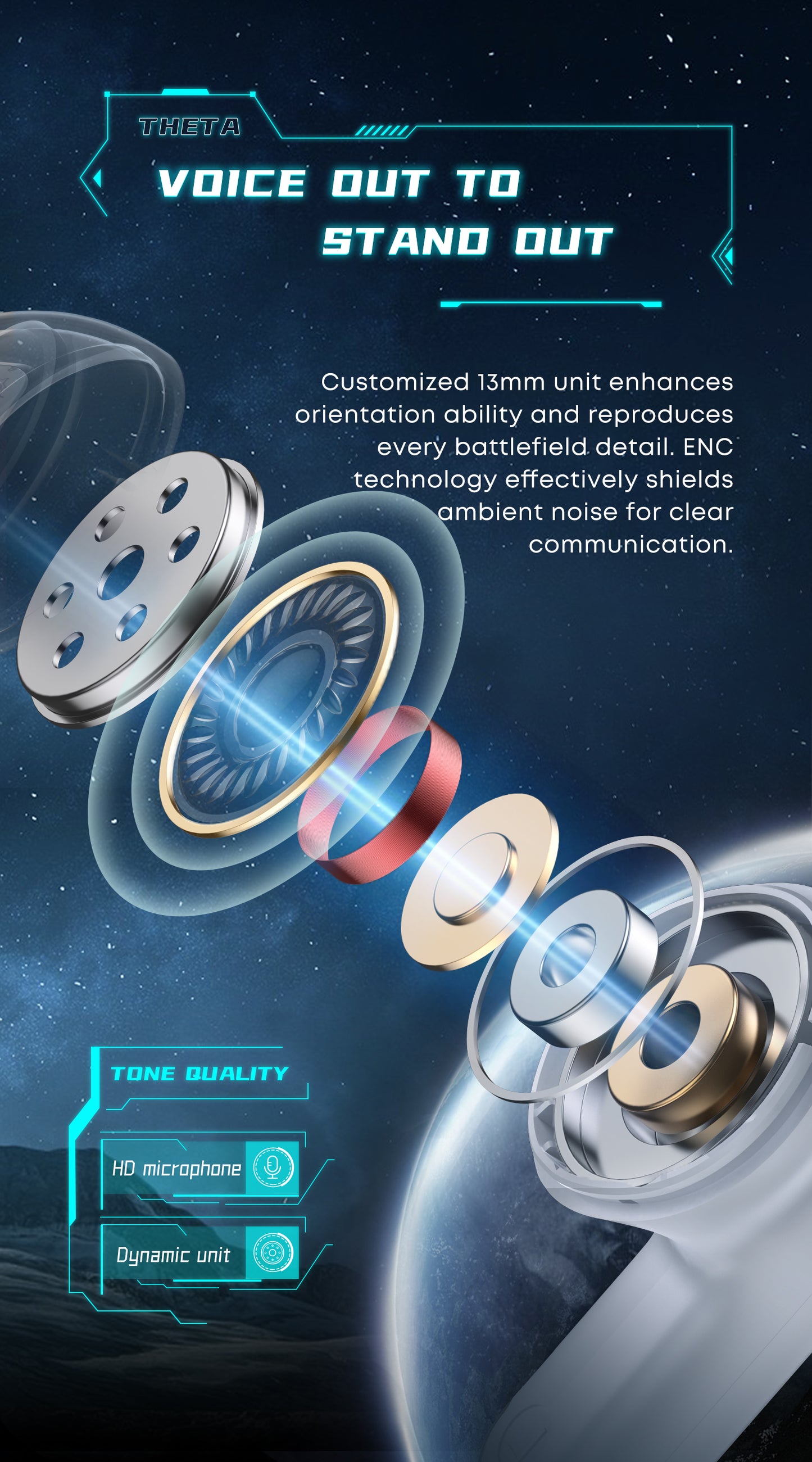 Langsdom TG11 Theta Auriculares Bluetooth